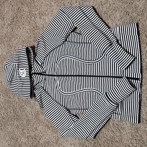Lululemon black white stripe Scuba hoodie Sie 6